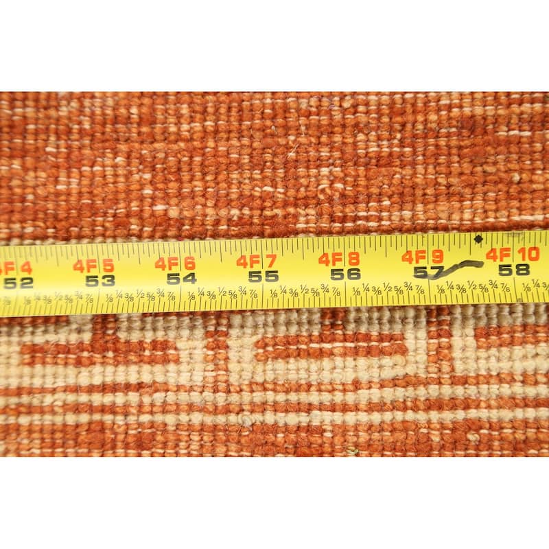 Orange Gabbeh Kashkoli Runner Rug Wool Hand-knotted Oriental Carpet - 2'7" x 9'3"
