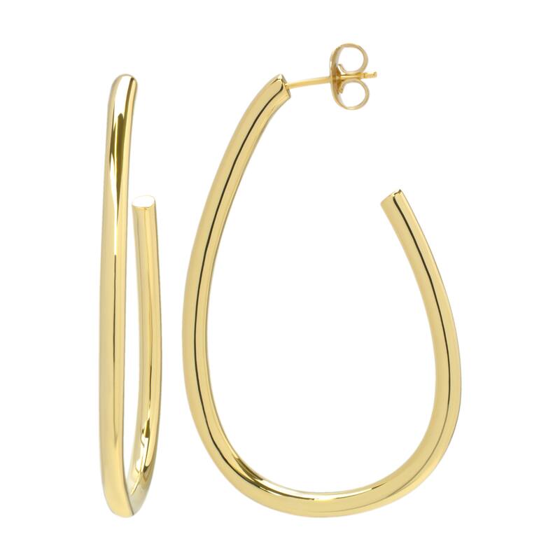 Victoria Townsend Gold Plated Teardrop Hoop Earrings 44mm
