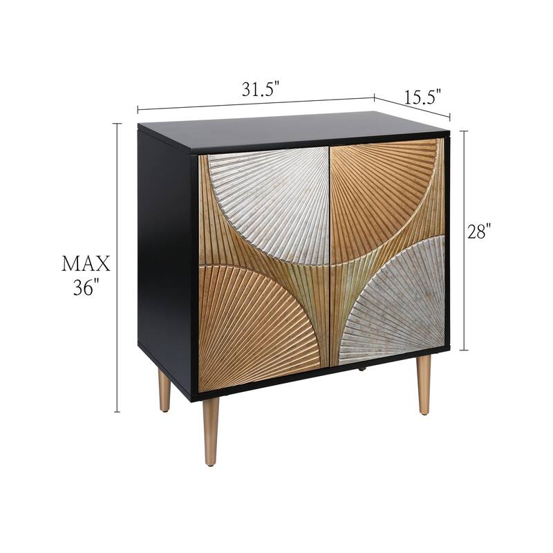 2-Door Accent Cabinet Bar Storage Sideboard Dining Room Buffets Bedroom Living room - 36" H x 31.5" W x 15.5"D