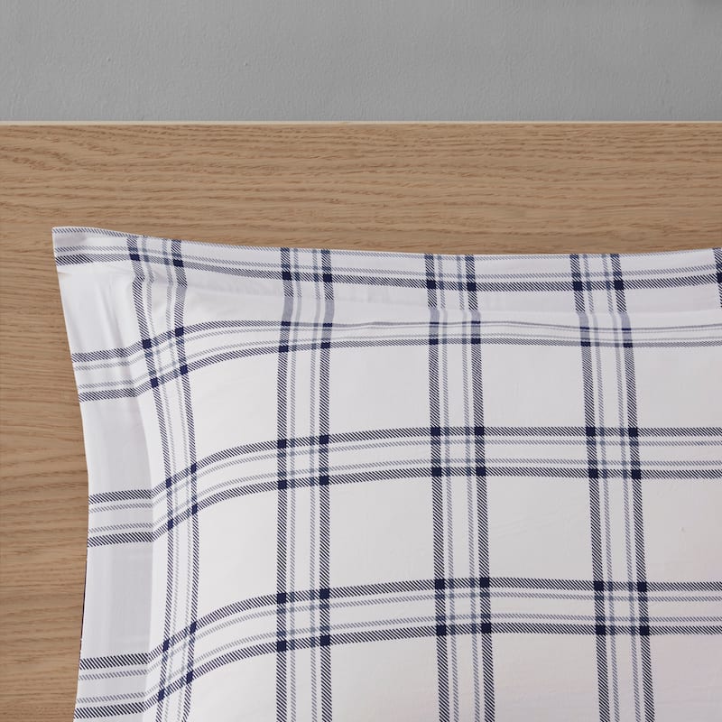 Madison Park Essentials Paton Navy Reversible Comforter Set with Bed Sheets