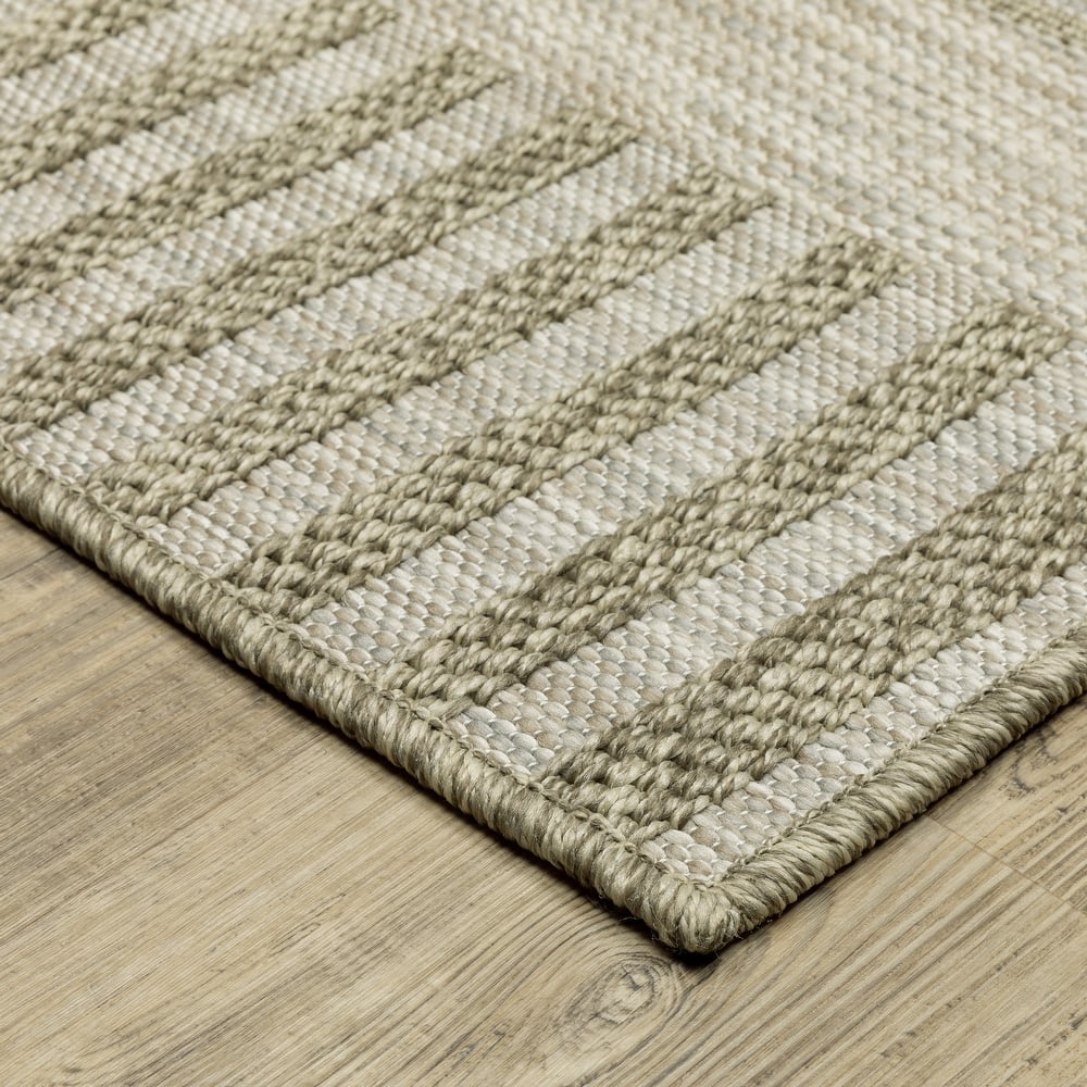 Vista Home Tangelo Textured Diamonds Tan/Brown Ultimate Performance Area Rug-