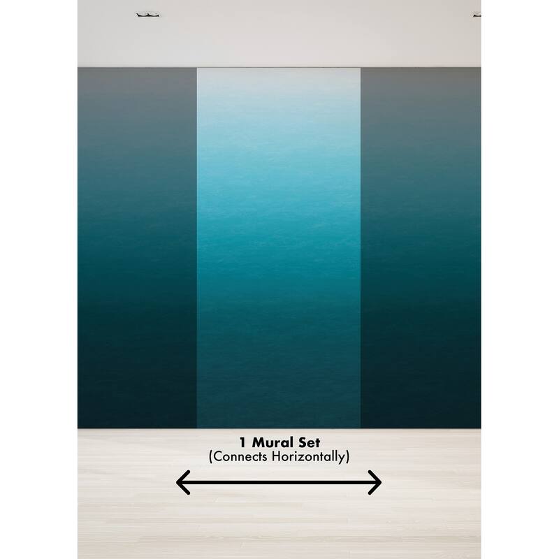 REMIX Walls by Katie Hunt Caribbean Sea Teal Blue Ombre Wall Mural