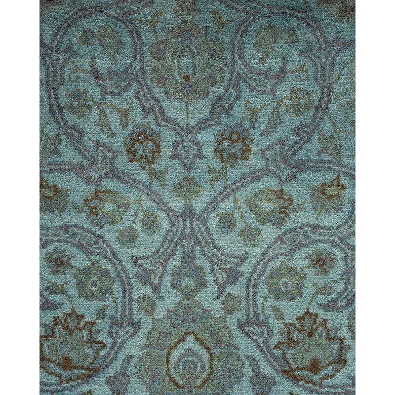 Overton Hand Knotted Wool Vintage Inspired Modern Contemporary Overdyed Gray Area Rug - 3' 2" x 5' 3"