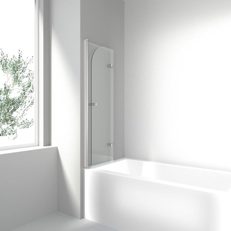 i-Homare 35 in. W x 55 in. H Frameless Tempered Glass Tub Door