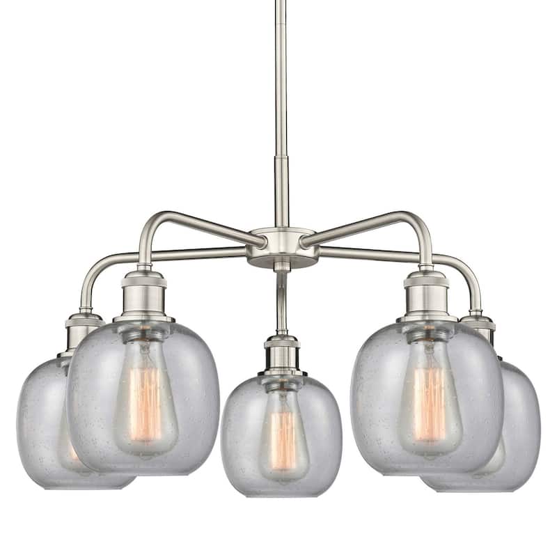 Innovations Lighting 516-5CR-15-24 Belfast Chandelier Belfast 5 Light - Satin Nickel / Seedy