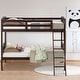 preview thumbnail 10 of 8, Costway Wood Solid Hardwood Twin Bunk Beds Detachable Safety Rail