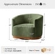 preview thumbnail 69 of 67, HULALA HOME Gema Modern Swivel Chenille Ergonomic Barrel Accent Chair with Solid Wood Legs Set of 2