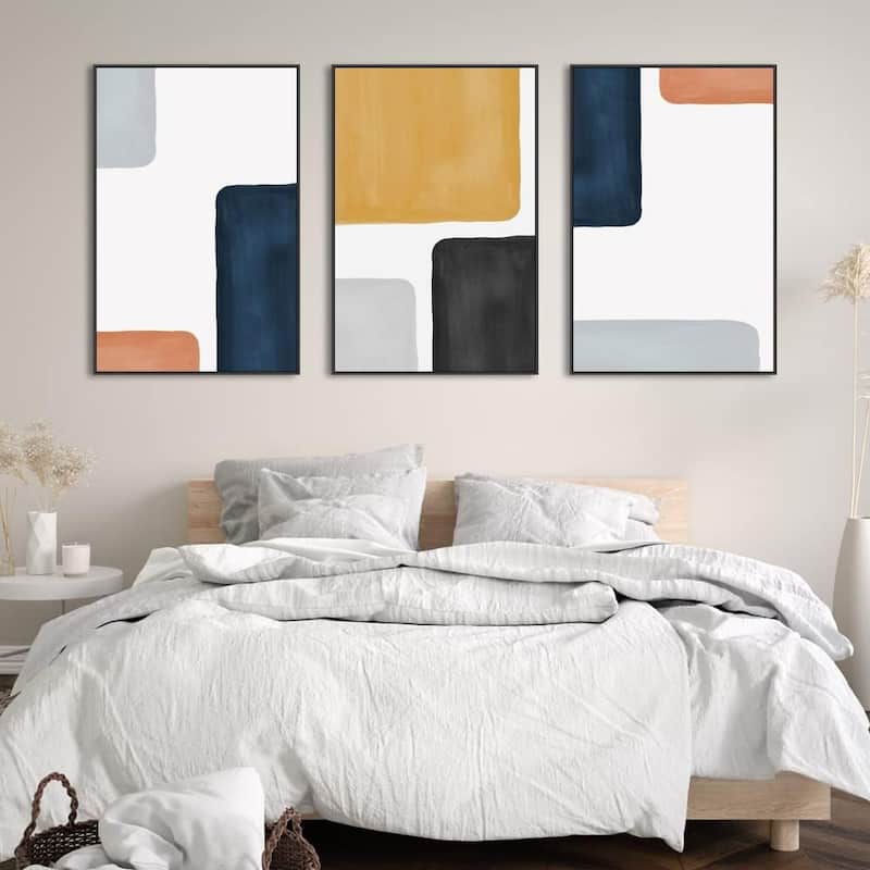 Wall Art Modern Abstract Canvas Framed Wall Art 3 Piece Set