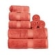 preview thumbnail 5 of 198, Egyptian Cotton 8 Piece Ultra Plush Solid Towel Set by Miranda Haus