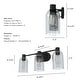 preview thumbnail 4 of 12, Hunter Lochemeade 3-Light Vanity Wall Light, Damp-rated - Bathroom, Laundry - Modern Farmhouse, Contemporary, Industrial