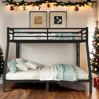 Metal Queen over King Bunk Bed Space-Saving for Teens and Adults For Home