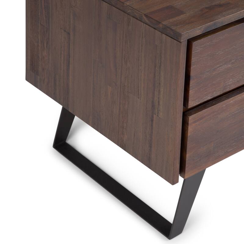 WYNDENHALL Mitchell WOOD and Metal 22 inch Wide Modern Industrial End Side Table
