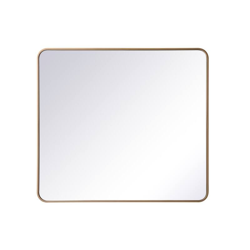 Ezra Soft Corner Metal Rectangular Mirror