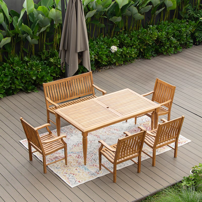 Cambridge Casual Ventura 6-piece Teak Outdoor Dining Set