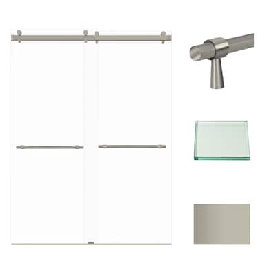 Transolid BYPT608010C-BK Brooklyn 80" High x 60" Wide Bypass Frameless