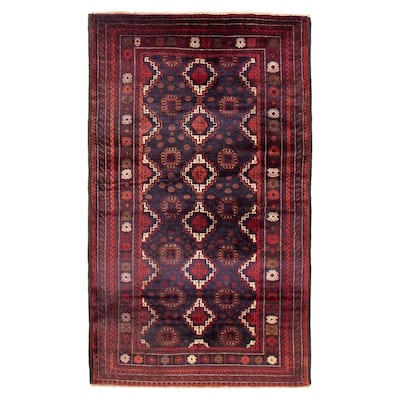 Teimani Navy Rug 3'10" x 6'8" - 3'10 x 6'8