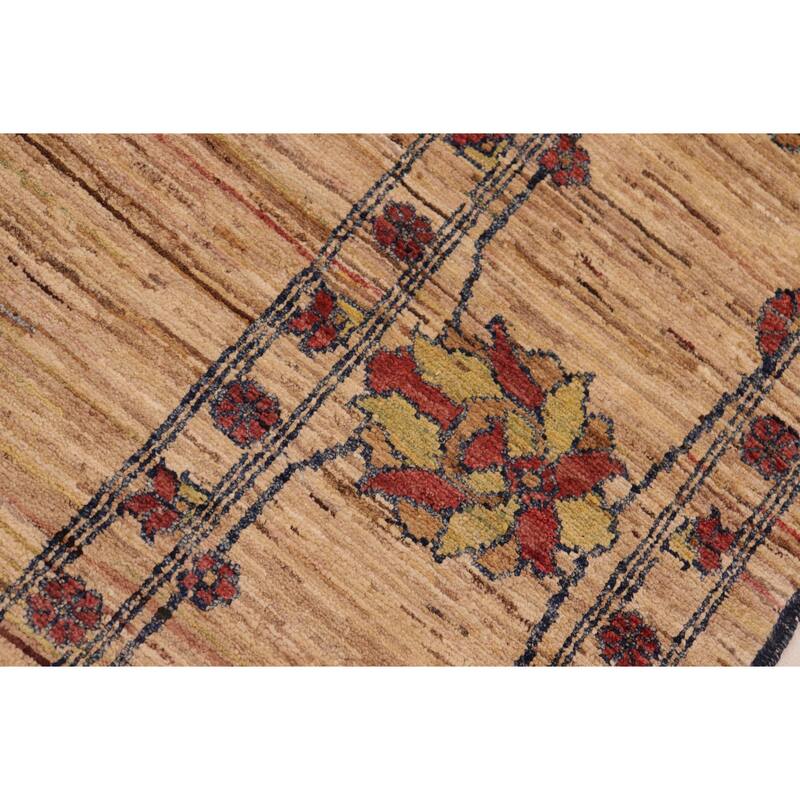 Rustic Ombre Zemeen Gabbeh Hand Knotted Wool Area Rug