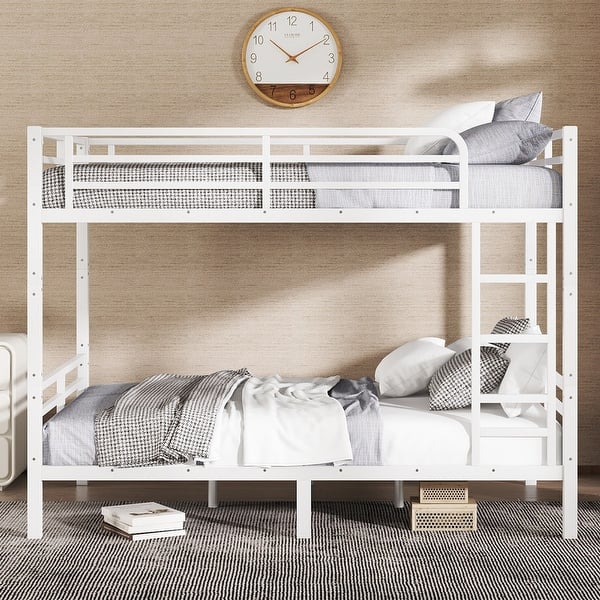 slide 2 of 6, Full XL over Full XL Size Metal Bunk Bed for Teens and Adults