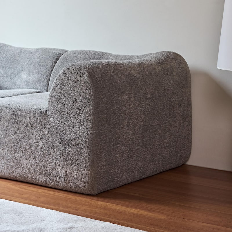 Velvet 2-Seater Sofa Couch, Chaise Lounge Sofa with High-Density Cushions, Corduroy Loveseat Sofa Recliner Sofa