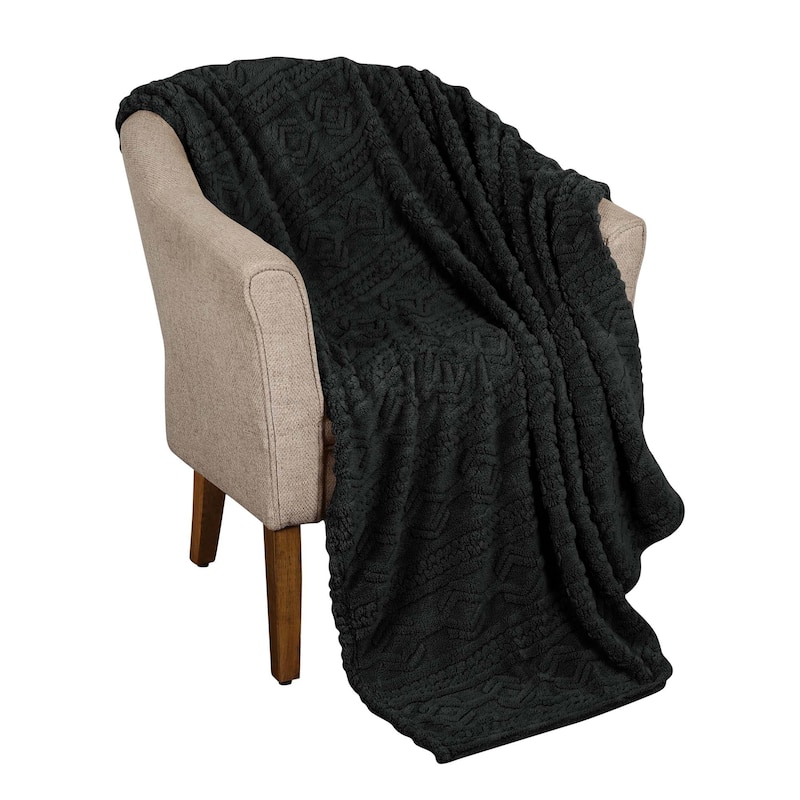 Superior Arctic Boho Jacquard Plush Fluffy Fleece Blanket