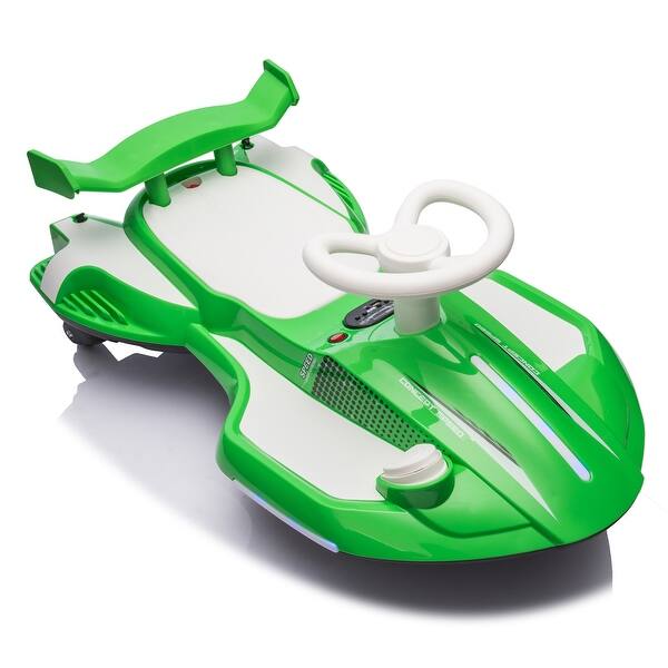 slide 2 of 104, 12V Kids Ride On Electric Toy,360 Degree Drift in place,Spray function,Front&Side Lights design,USB/MP3,Bluetooth,Music Green