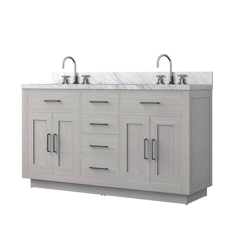 Abbey Bath Vanity with Carrara Marble Top, Sink and Faucet