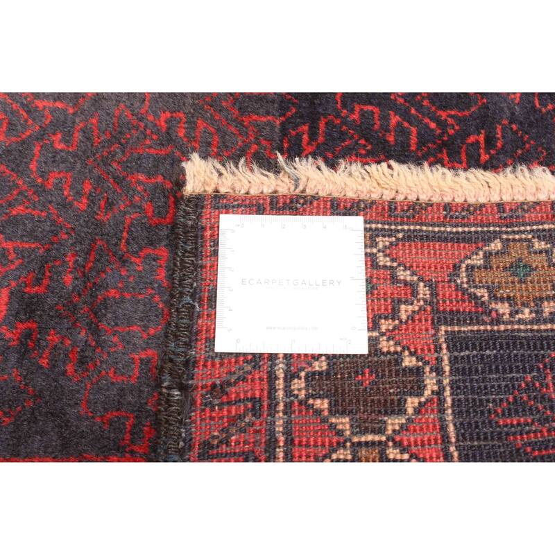 ECARPETGALLERY Hand-knotted Teimani Dark Navy Wool Rug - 2'10 x 4'6