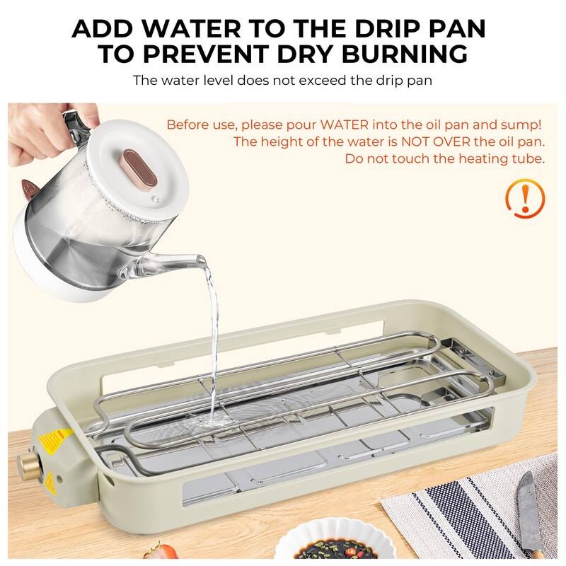 Electric Indoor Grill,2 in 1 Indoor Grills for Kitchen with Grill Net