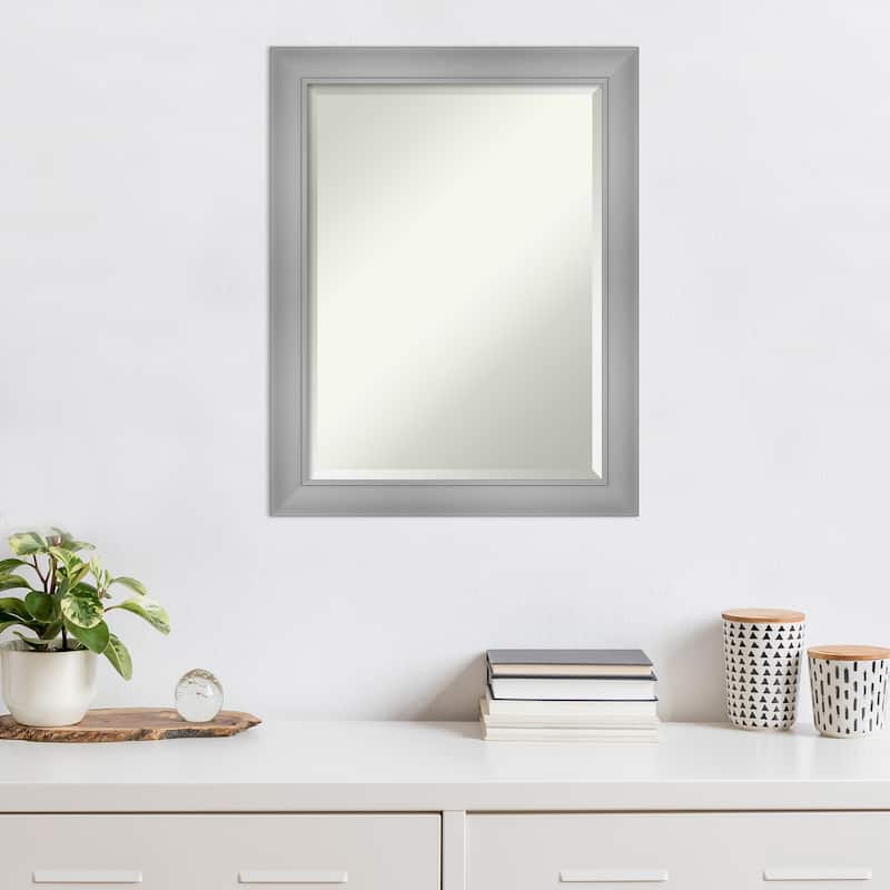 Beveled Wall Mirror - Flair Polished Nickel Frame