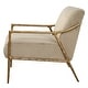 preview thumbnail 5 of 6, Solid Accent Chair with Armrest - 32" - Tan and Gold