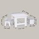 preview thumbnail 4 of 6, Little Artist Monet Play Art Table Kids Furniture - White/Gray - 47"L x 29"W x 22"H