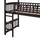preview thumbnail 7 of 7, Twin Size Loft Bed with Slide, House-shaped Bed with Ladder, Pine Wooden Bed with Guardrails for Bedroom, Brown