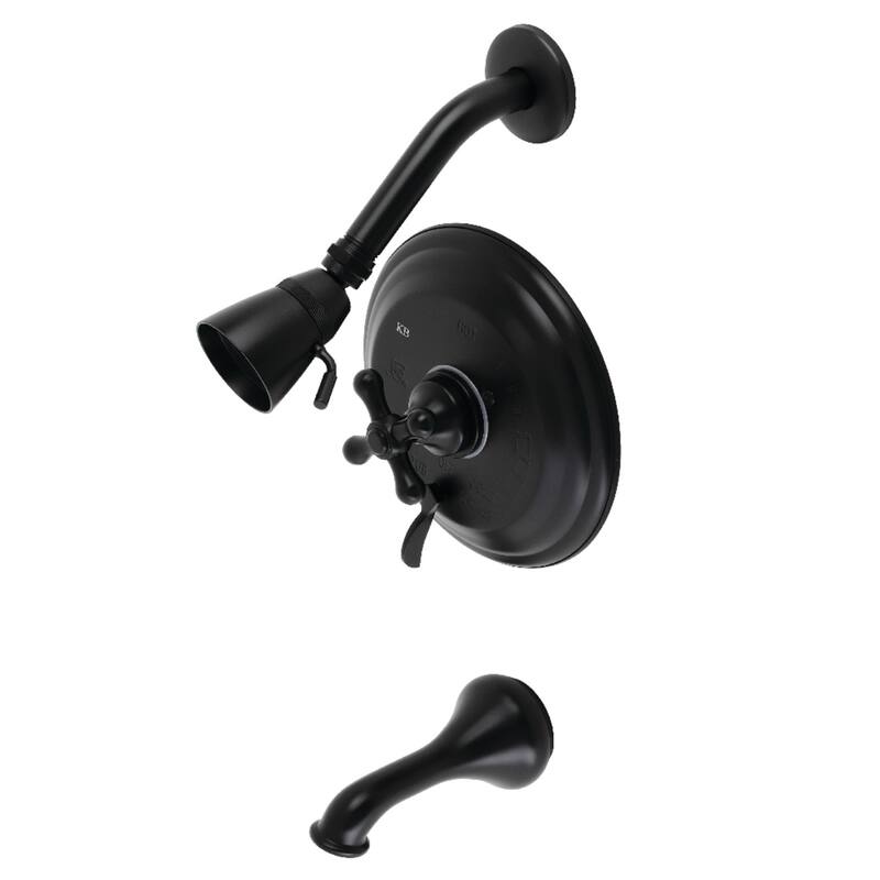 Kingston Brass Restoration Tub and Shower Faucet - Matte Black