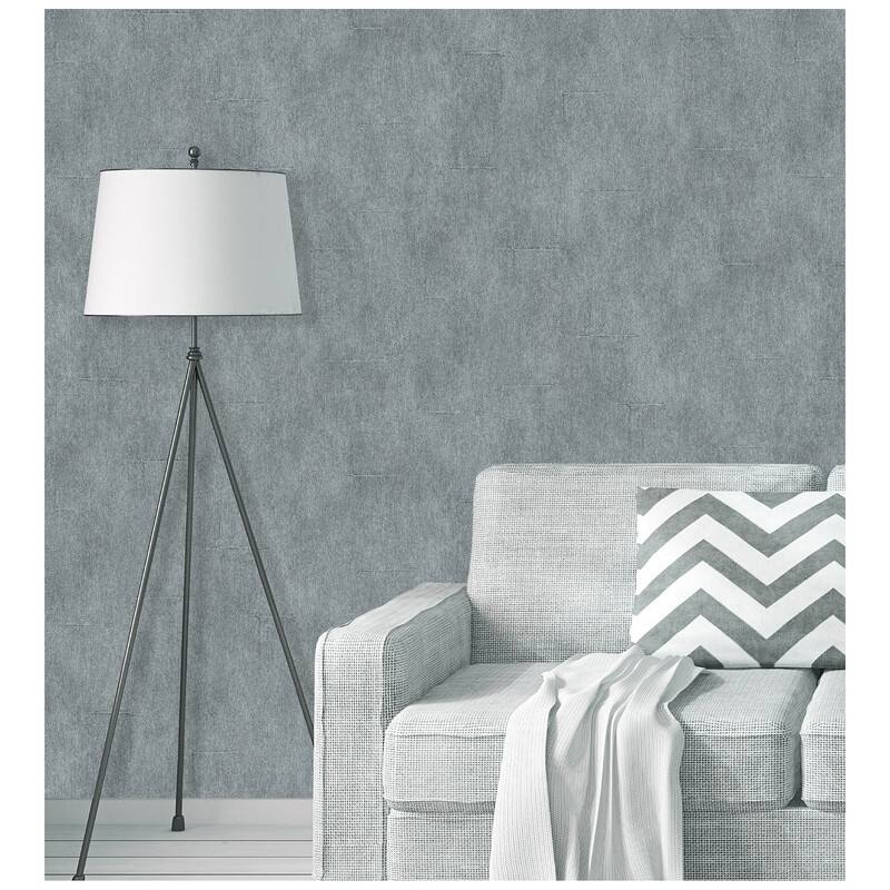 Advantage Trent Grey Woven Texture Wallpaper - 20.9 x 396 x 0.025