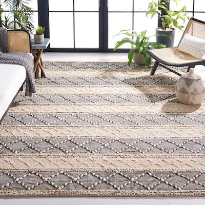 SAFAVIEH Flatweave Natural Fiber Gulborg Geometric Jute Rug