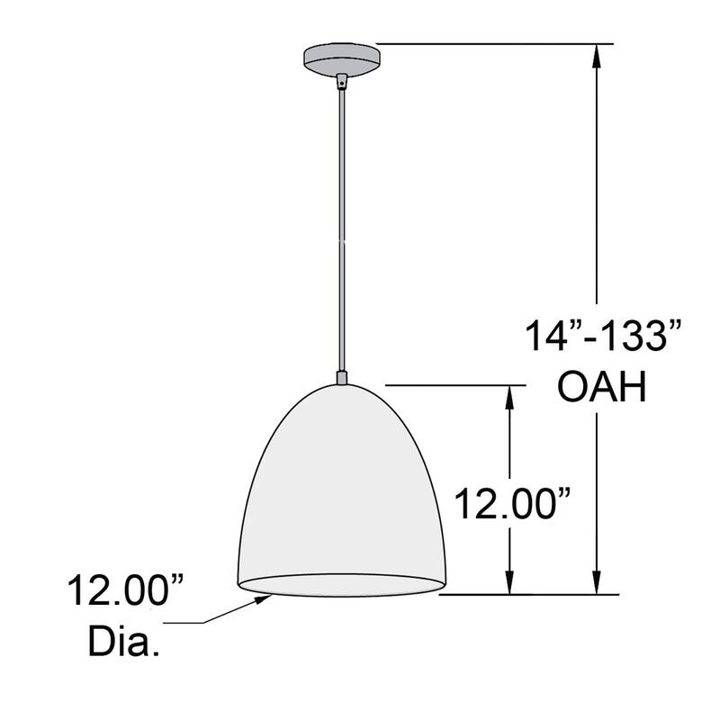 Access Lighting Nostalgia 1-light Round Dome Pendant with Matte Black Outer/Matte Gold Inner Shade