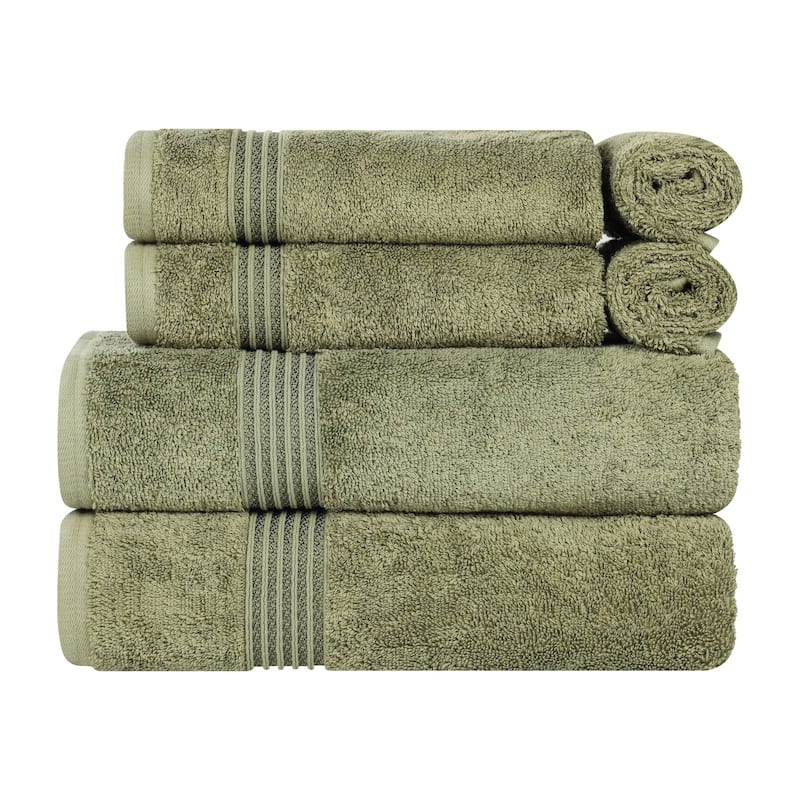 Superior Heritage Egyptian Cotton Absorbent 6-Piece Towel Set