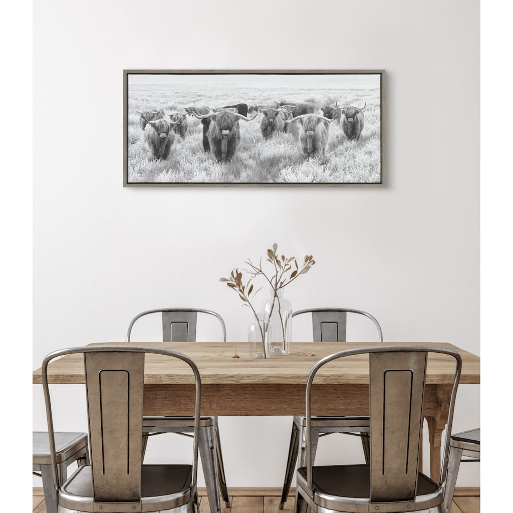 Kate and Laurel Sylvie Cow Herd Canvas by The Creative Bunch Studio
