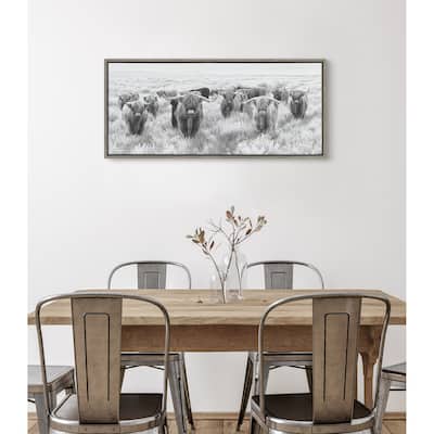 Kate and Laurel Sylvie Cow Herd Canvas by The Creative Bunch Studio