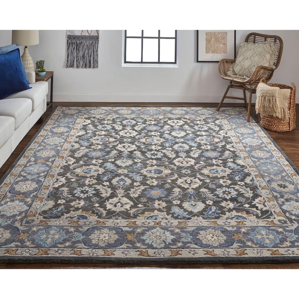 Grand Bazaar Mattias Hand Tufted Oriental Transitional Area Rug