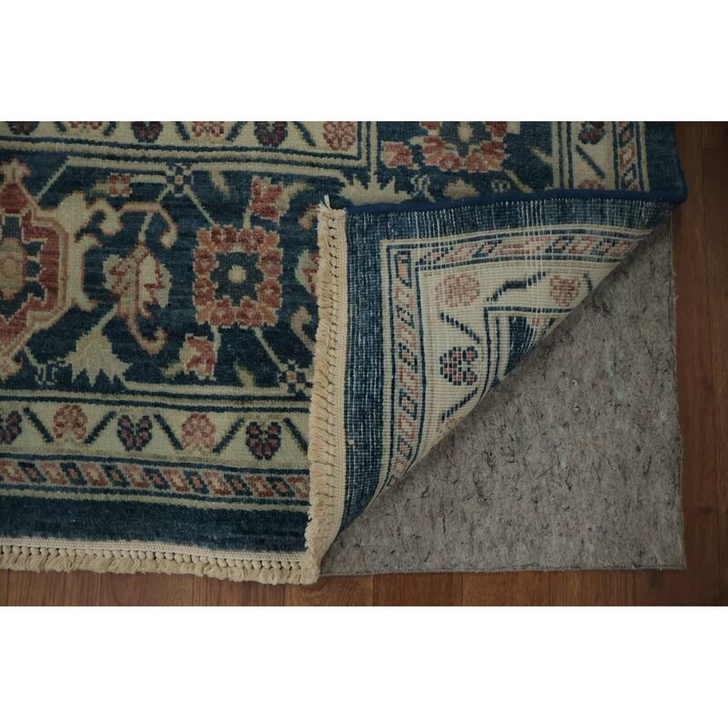 Hand Knotted Oriental 100% Wool Carpet Transitional Floral Pink Oushak Area Rug - 11' 6'' X 8' 11''