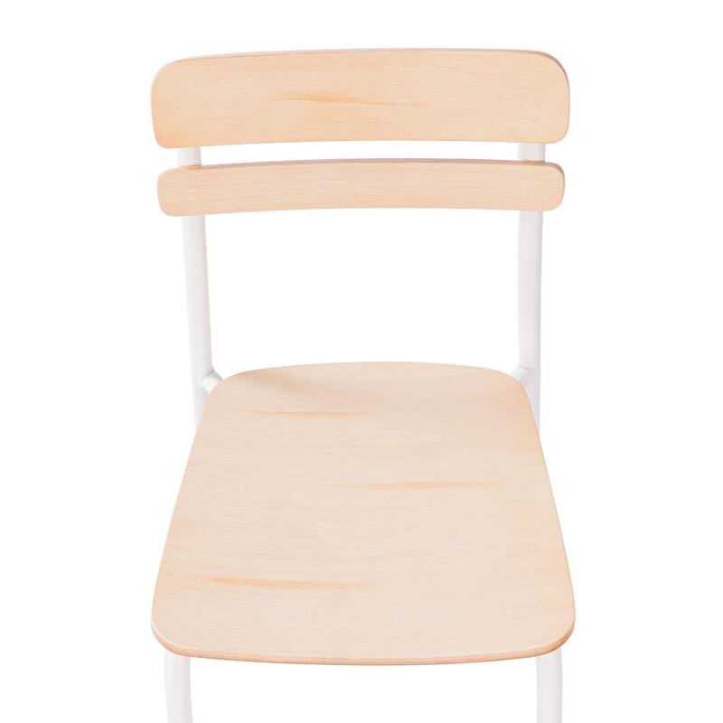 2PK Commercial Solid Wood Dining Chair with Frame and Antique Finish - 18.75"W x 20.75"D x 31.5"H