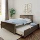 preview thumbnail 37 of 62, Max and Lily Slat Headboard Full Bed with Trundle Clay