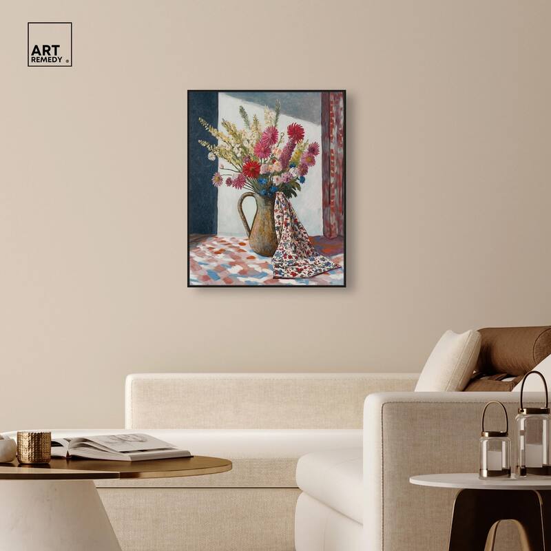 Draped in Flowers Canvas by Art Remedy