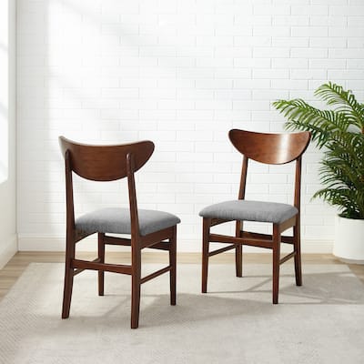 Crosley Landon 2Pc Wood Dining Chairs W/Upholstered Seat - 33.25"H x19.75"W x 19.75"D
