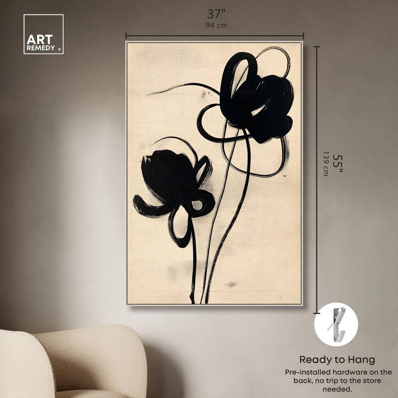 Florals in the Minimal I Canvas by Art Remedy