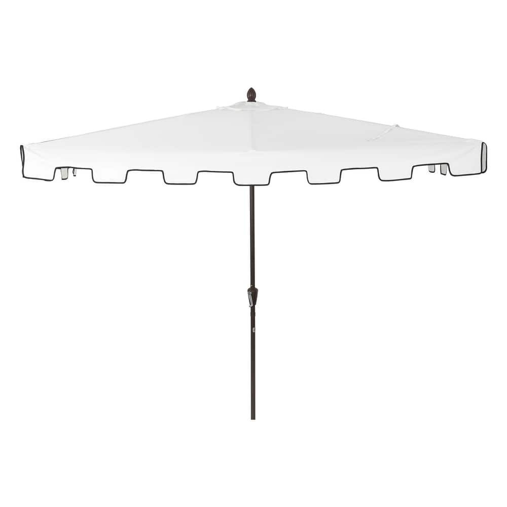 Beverly 9 ft. Classic MidCentury Rectangular Half Market Patio Umbrella with Crank, Wind Vent and UV Protection, by JONATHAN Y