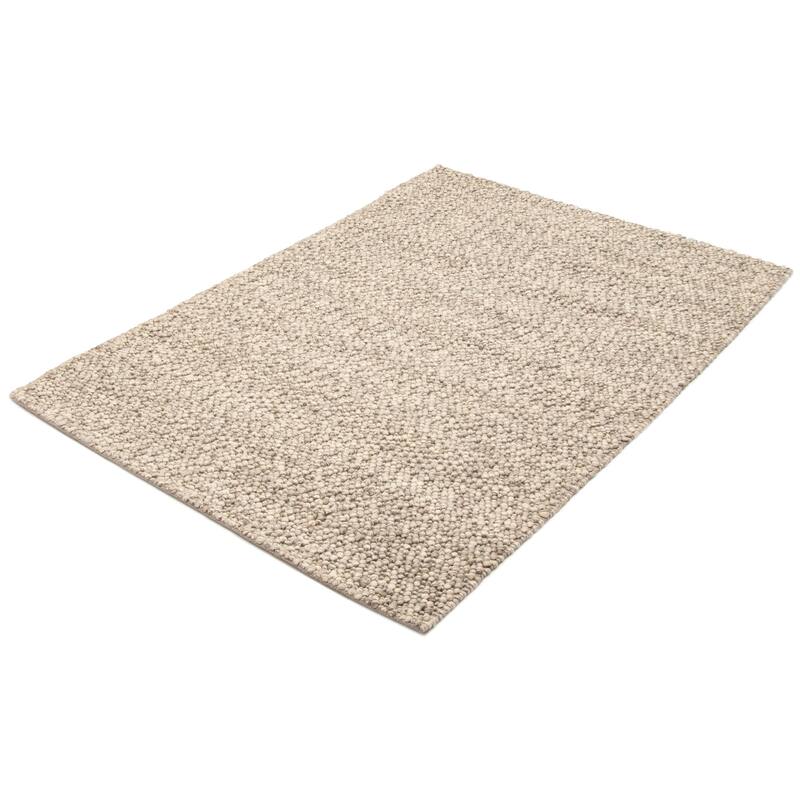 ECARPETGALLERY Braid weave Sienna Khaki Wool Rug - 5'0 x 7'11