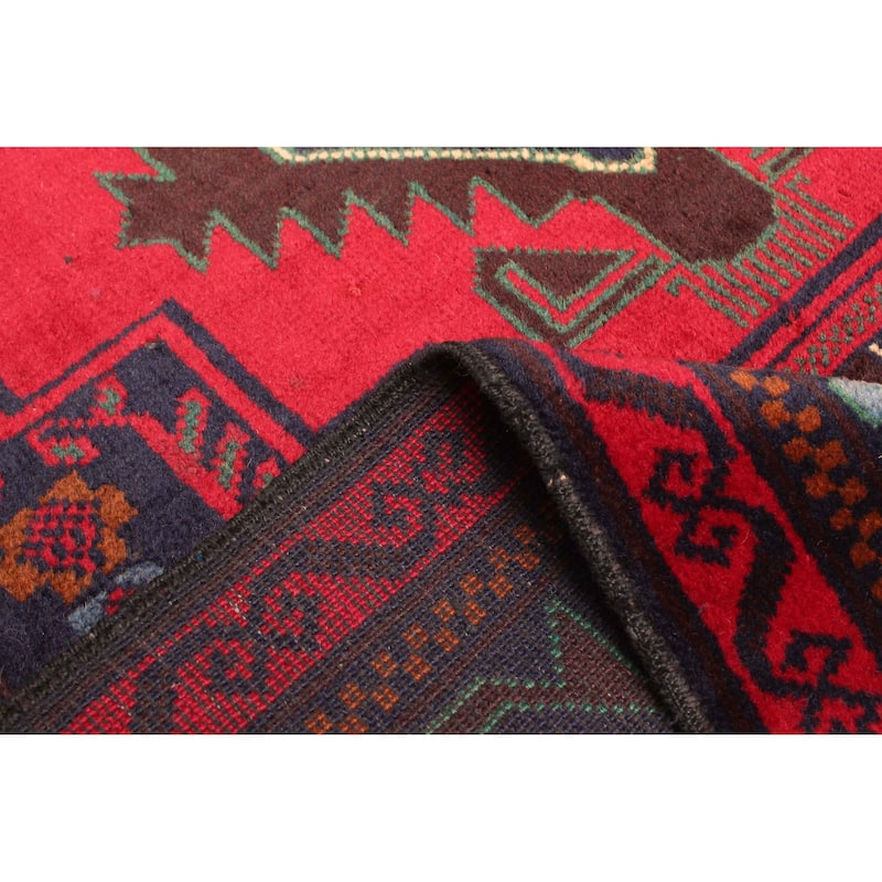 ECARPETGALLERY Hand-knotted Teimani Red Wool Rug - 3'5 x 6'5