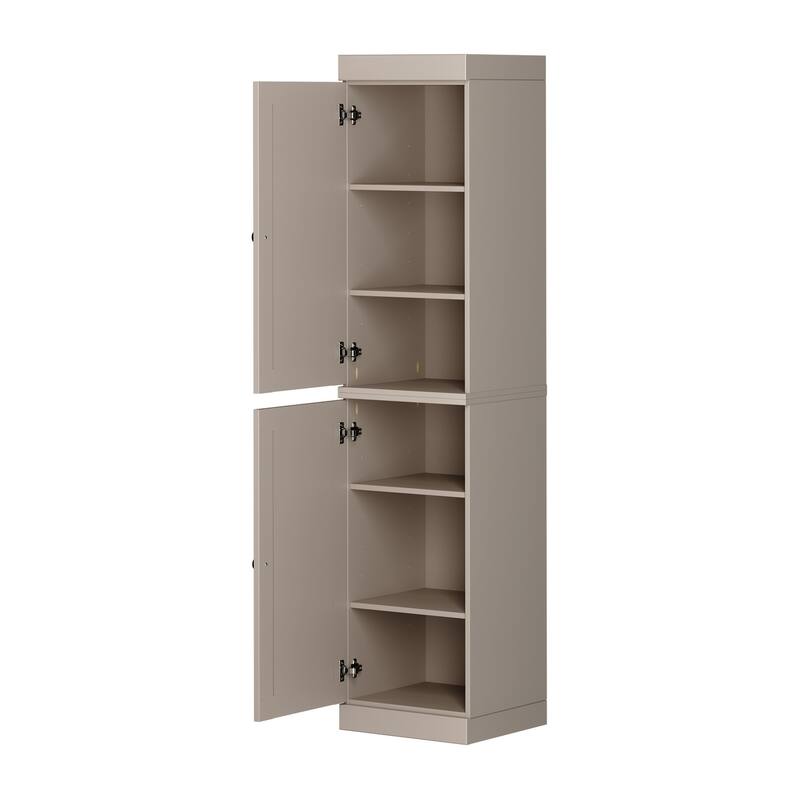 Palace Imports 100% Solid Wood Pantry Cabinet, Adjustable Shelves, 16.5" Wide, 71.5" Tall